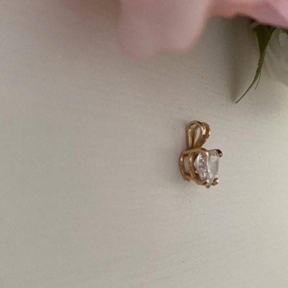 Diamond Nexus Solid 14K Solid Yellow Gold 1.71 carat Heart Pendent - Picture 7 of 11